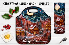 3D Felt Christmas Lunch Bag plus Tumbler Wrap Sublimation Product Image 1