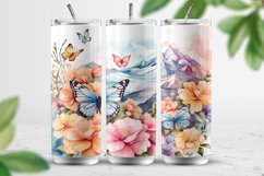 Butterfly 20 oz Tumbler Wrap PNG Product Image 1