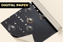 Black Baubles Digital Paper Product Image 1