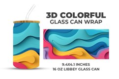 3D Colorful Glass Can Wrap Product Image 1