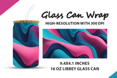 3D Abstract Glass Can Wrap Product Image 1