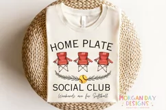 Home Plate Social Club Softball PNG Sublimation Desig Product Image 2