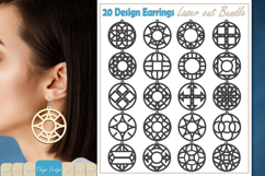 20 Design Earrings Laser Cut | Earrings Design SVG Bundle Product Image 1