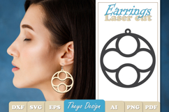 Earrings Laser Cut | Earrings Design SVG Product Image 1