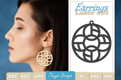 Earrings Laser Cut | Earrings Design SVG Product Image 1