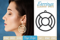 Earrings Laser Cut | Earrings Design SVG Product Image 1