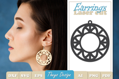 Earrings Laser Cut | Earrings Design SVG Product Image 1
