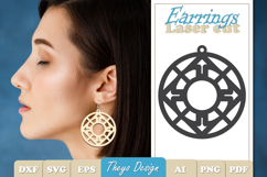 Earrings Laser Cut | Earrings Design SVG Product Image 1