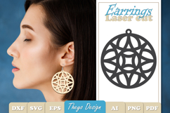 20 Design Earrings Laser Cut | Earrings Design SVG Bundle Product Image 21