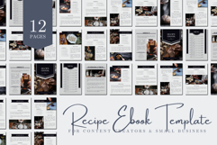 Recipe Ebook for Content Creators | Canva Template Product Image 1