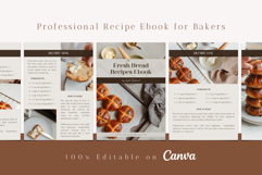 Recipe Ebook Design for Professional Bakers | Canva Template Product Image 2