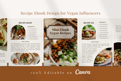 Recipe Ebook for Vegan Content Creators | Canva Template Product Image 2