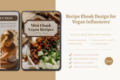 Recipe Ebook for Vegan Content Creators | Canva Template Product Image 5