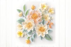3D Embroidery Tumbler PNG. 3D Embroidery Flowers Tumbler PNG Product Image 2