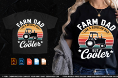 Farm Dad Like A Regular Dad But Coolers T-shirt Design Product Image 1
