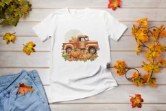 Digital Download Pumpkin Truck PNG Product Image 7