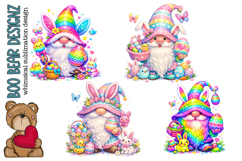 Rainbow Easter Gnome Clipart Product Image 1