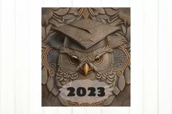 3D Owl Tumbler Sublimation. Graduation 2023 Tumbler PNG Product Image 2
