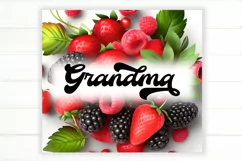 Grandma Tumbler Wrap. Grandmas Garden Sublimation PNG Product Image 4