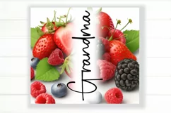Grandma Tumbler Wrap. Grandmas Garden Sublimation PNG Product Image 5