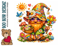 Groovy Spring Garden Gnome Clipart Product Image 1