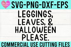 Leggings Leaves and Halloween Please SVG - Autumn Svg Product Image 3