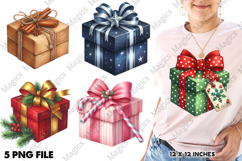 Christmas Gift Box Clipart Product Image 1