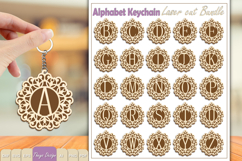 Alphabet Keychain Lasercut|Monogram Alphabet Keychain Bundle Product Image 1