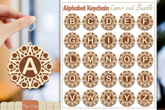 Alphabet Keychain Lasercut|Monogram Alphabet Keychain Bundle Product Image 1