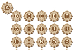 Alphabet Keychain Lasercut|Monogram Alphabet Keychain Bundle Product Image 4