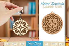 20 Design Flower Keychain Laser Cut | Wooden Keychain Product Image 12