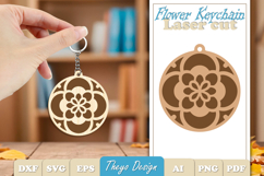 20 Design Flower Keychain Laser Cut | Wooden Keychain Product Image 16