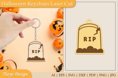 26 Design Halloween Keychain Laser Cut | Halloween Design Product Image 26