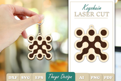 Metaball Keychain Laser cut | Keychain SVG Bundle Product Image 5