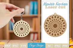 Mandala Keychain Laser Cut | Wooden Mandala Keychain Bundle Product Image 24