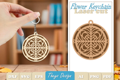 20 Design Flower Keychain Laser Cut | Wooden Keychain Product Image 10