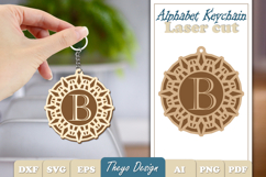 Alphabet Keychain Lasercut|Monogram Alphabet Keychain Bundle Product Image 3
