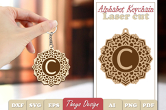 Alphabet Keychain Lasercut|Monogram Alphabet Keychain Bundle Product Image 4