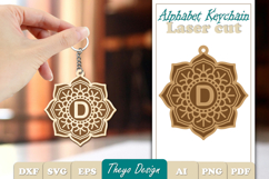 Alphabet Keychain Lasercut|Monogram Alphabet Keychain Bundle Product Image 5