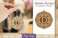 Alphabet Keychain Lasercut|Monogram Alphabet Keychain Bundle Product Image 5