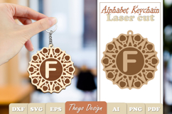 Alphabet Keychain Lasercut|Monogram Alphabet Keychain Bundle Product Image 7