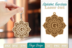 Alphabet Keychain Lasercut|Monogram Alphabet Keychain Bundle Product Image 8