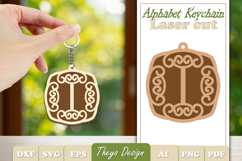 Alphabet Keychain Lasercut |Monogram Alphabet Keychain Bundle Product Image 10