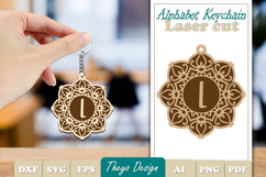 Alphabet Keychain Lasercut|Monogram Alphabet Keychain Bundle Product Image 10