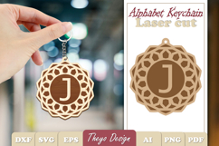 Alphabet Keychain Lasercut|Monogram Alphabet Keychain Bundle Product Image 11