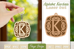 Alphabet Keychain Lasercut |Alphabet Keychain Letter K Product Image 1