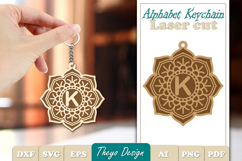 Alphabet Keychain Lasercut|Monogram Alphabet Keychain Bundle Product Image 12