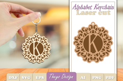 Alphabet Keychain Lasercut|Monogram Alphabet Keychain Bundle Product Image 12