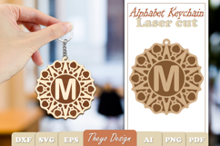 Alphabet Keychain Lasercut|Monogram Alphabet Keychain Bundle Product Image 14
