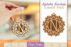 Alphabet Keychain Lasercut|Monogram Alphabet Keychain Bundle Product Image 15